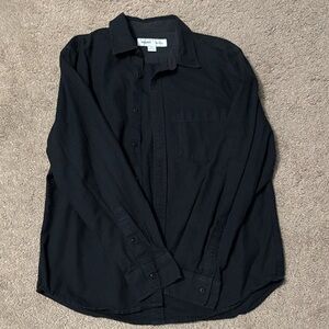 Old Navy Men's Black Casual Button Down Shirt